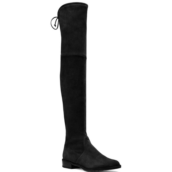 Stuart Weitzman Lowland Boots - Black Suede - Picture 2 of 6